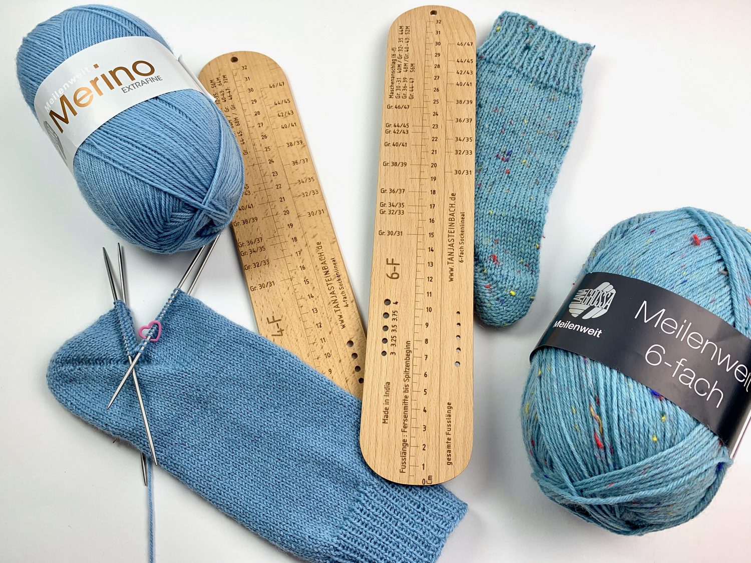 Das Sockenlineal von Tanja Steinbach – der praktische Helfer für perfekt passende Socken